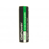 Аккумулятор бытовой GoPower 00-00015349, 18650 Li-ion, 3.6В, 3400мАч, без защиты