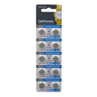 Элемент питания GoPower 00-00017857 Alkaline, G10/LR1130/LR54/389A/189 1.5В, 10шт