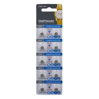 Элемент питания GoPower 00-00017860 Alkaline, G4/LR626/LR66/377A/177 1.5В, 10шт