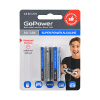 Элемент питания GoPower 00-00019861 Super Power Alkaline, AA/LR6 щелочной 1.5В, 2шт