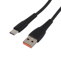 Кабель GoPower 00-00022800, GP07T USB (m)-Type-C (m) 1.0м 2.4A, силикон, черный