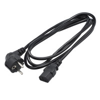 Кабель питания евровилка GoPower 00-00024055, CEE 7/7-C13 (f) 1.2м ПВХ, 0.75мм, черный