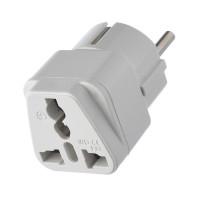 Сетевой переходник универсальный GoPower 00-00025058, белый