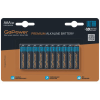 Элемент питания GoPower 00-00026397 Ultra, LR03 AAA Alkaline 1.5В, 10шт