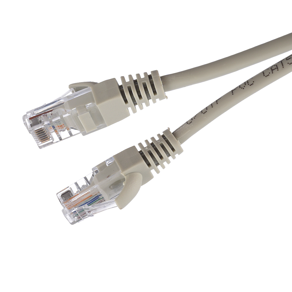 Патч-корд GoPower 00-00027472, RJ-45 (m)-RJ-45 (m) 1.0м кат.5е ПВХ 26AWG, серый, в пакете