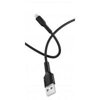 Кабель GoPower 00-00028370, GP21L USB (m)-Lightning (m) 2.4A силикон черный