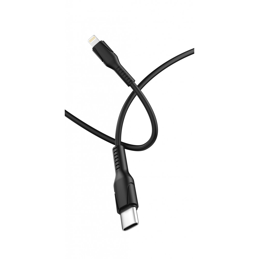 00-00028378 Кабель GP21TL Type-C (m)-Lightning (m) 3.0A 27W силикон черный, GoPower