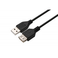 Кабель удлинитель GoPower 00-00029634, USB2.0 (m)-USB (f) 1.5м ПВХ черный
