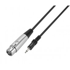 00-00032070 Кабель AUX Jack 3.5мм (m)-XLR 3м ПВХ черный, GoPower