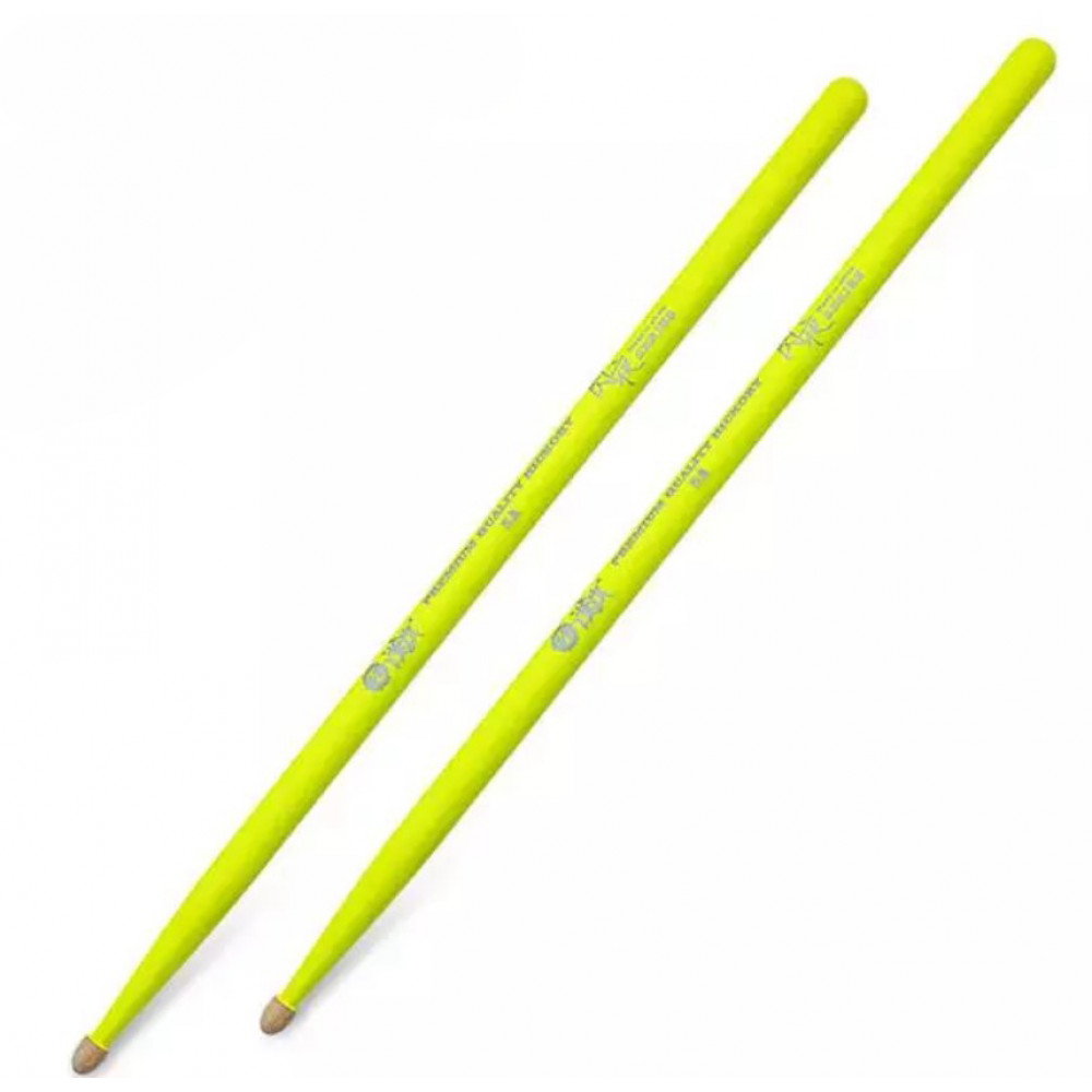 10101003001 (10101003031) Fluorescent Series 5A Барабанные палочки, желтые, орех гикори, HUN