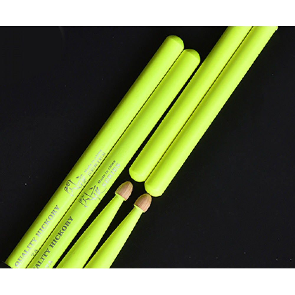10101003009 Fluorescent Series 7A YELLOW Барабанные палочки, желтые, орех гикори, HUN