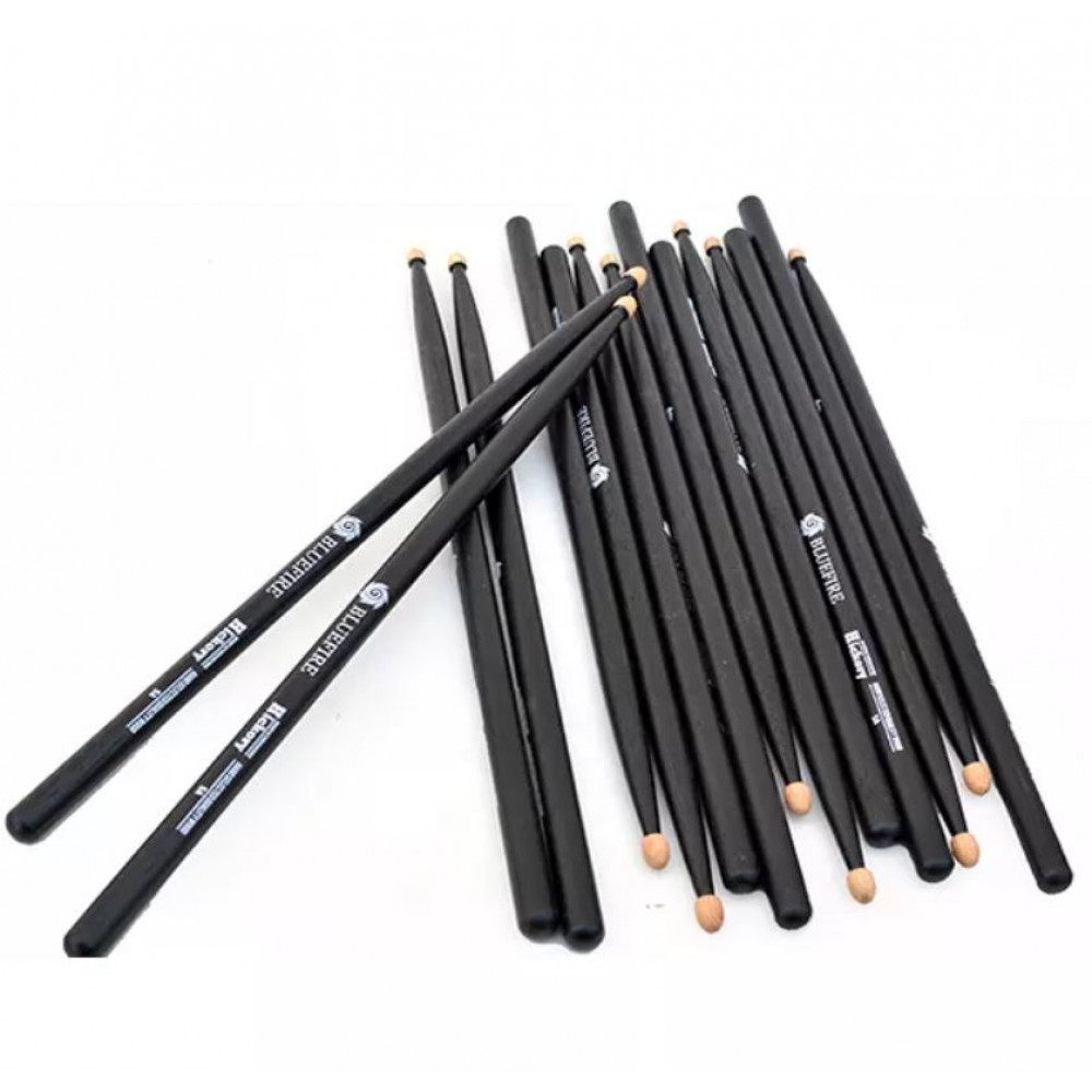 10104007 Colored Series Bluefire 7A BLACK Барабанные палочки, орех гикори, черные, HUN