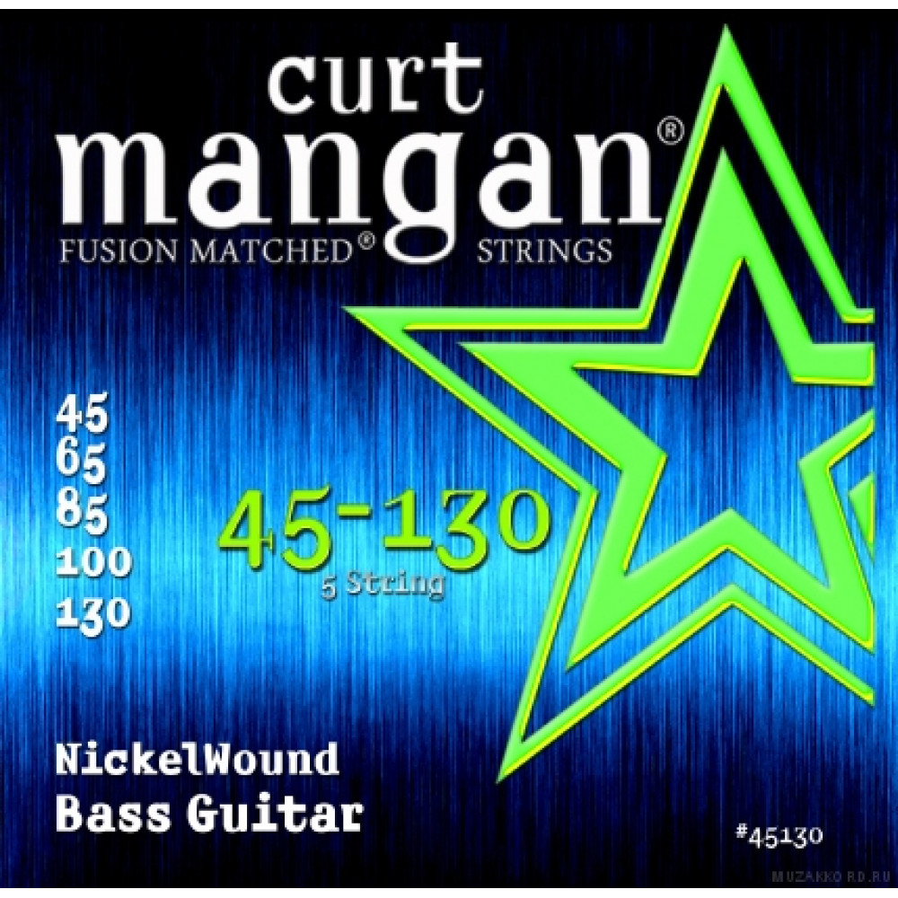 Curt Mangan Nickel Wound 5-String Bass Set 45-130