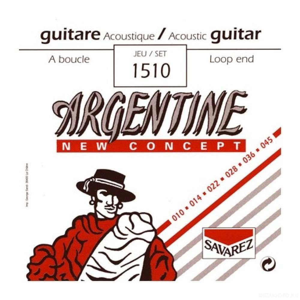 Savarez Argentine 1510 струны для акустической гитары очень легкое натяжение