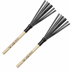 Vater VWB Wire Tap Brushes Whip Brush щетки пластиковые, черные, деревянная ручка
