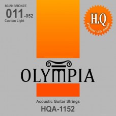Olympia HQA-1152PB Phosphor Bronze Custom Light 11-52 струны для акустической гитары, фосфор бронза