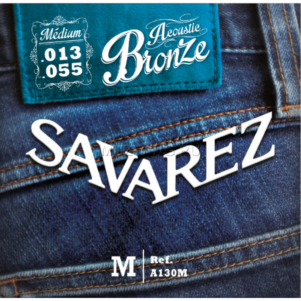 Струны для акустической гитары SAVAREZ A130M Acoustic Bronze .013-.055