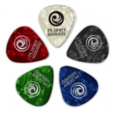 1CAP2-10 Assorted Pearl Celluloid Light Медиаторы разноцветные перламутровые,тонкие, целлулоид, 10шт