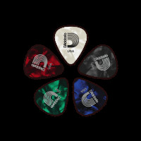 Медиаторы разноцветные толстые Planet Waves 1CAP6-10 Pearl Celluloid Heavy, целлулоид, 10шт