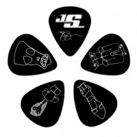 Медиаторы Planet Waves 1CBK2-10JS Joe Satriani, черные, 10шт, тонкие