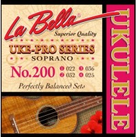 200 Uke-Pro Комплект струн для укулеле сопрано, La Bella