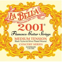 2001FM-Flamenco-Medium Комплект струн для фламенко гитары, среднее нат, посеребр., La Bella