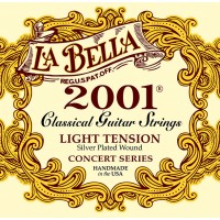 2001L Light Комплект струн для классической гитары, слабое натяжение, посеребренные, La Bella