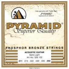 326100 Phosphor Bronze Комплект струн для акустической гитары, 11-50, Pyramid