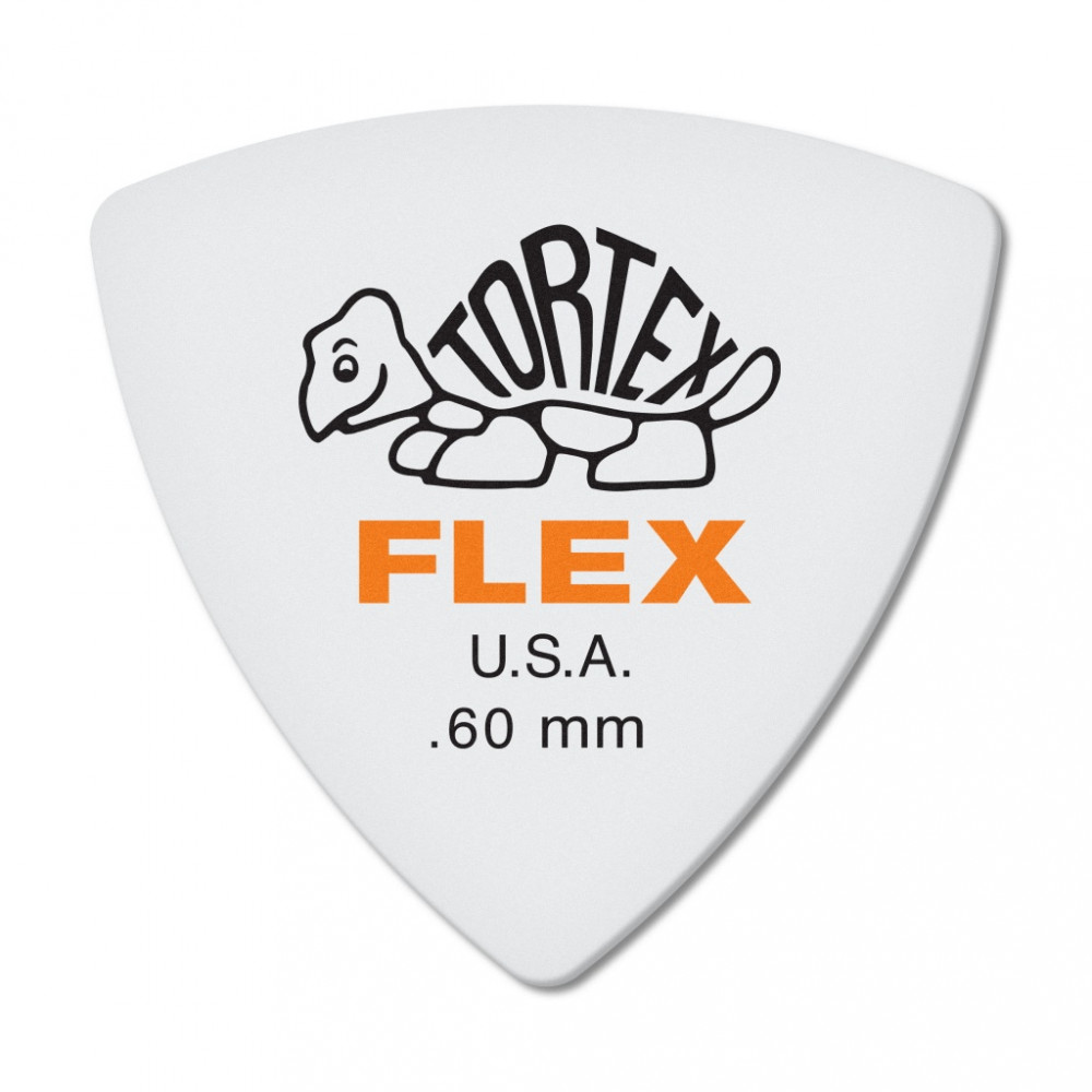 456P.60 Tortex Flex Медиаторы, 6шт, толщина 0,60мм, треугольные, Dunlop