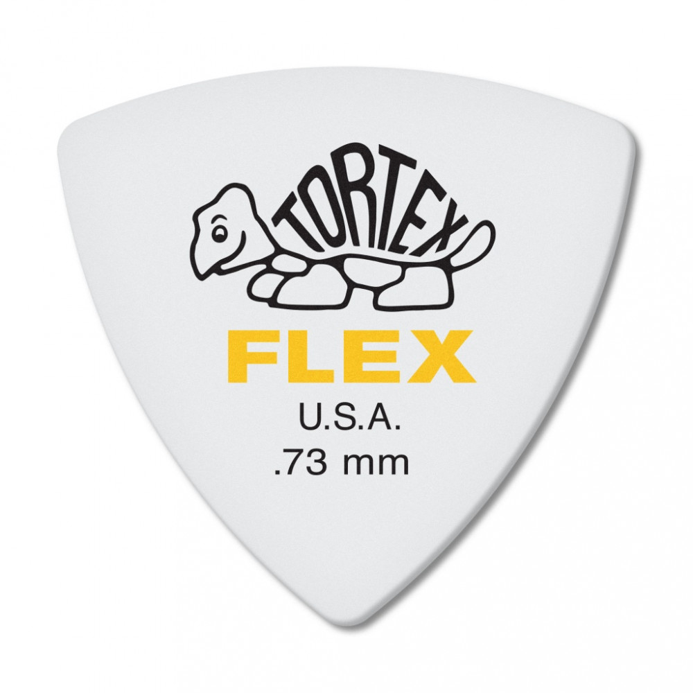 456P.73 Tortex Flex Медиаторы, 6шт, толщина 0,73мм, треугольные, Dunlop