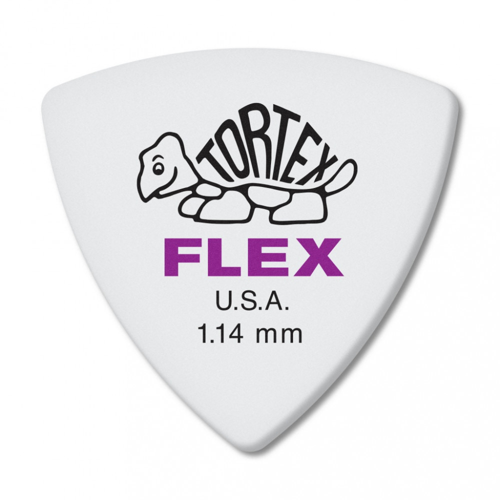 456P1.14 Tortex Flex Медиаторы, 6шт, толщина 1,14мм, треугольные, Dunlop