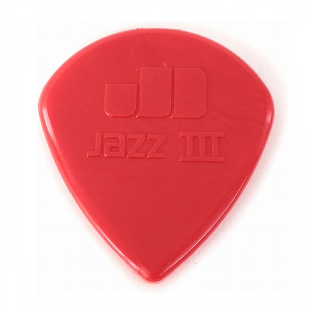 47P3N Nylon Jazz III Медиаторы 6шт, 1,38мм, красные, Dunlop 47P3N Nylon Jazz III Медиаторы 6шт, 1,38мм, красные, Dunlop