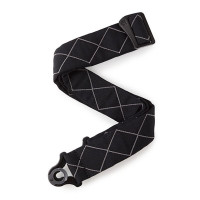 Ремень для гитары Planet Waves 50BAL02 Auto Lock, с блокировкой, черный, ромбы