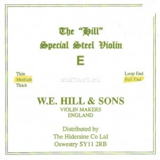 W.E. HILL & SONS cтруна для скрипки E (Ми), Thick сильное натяжение, сталь, на конце шарик