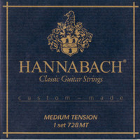Комплект струн для классической гитары Hannabach 728MT Custom Made Black, среднее натяжение