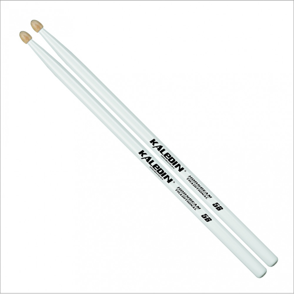 7KLHBW5A 5A Барабанные палочки, граб, деревянный наконечник, белые, Kaledin Drumsticks