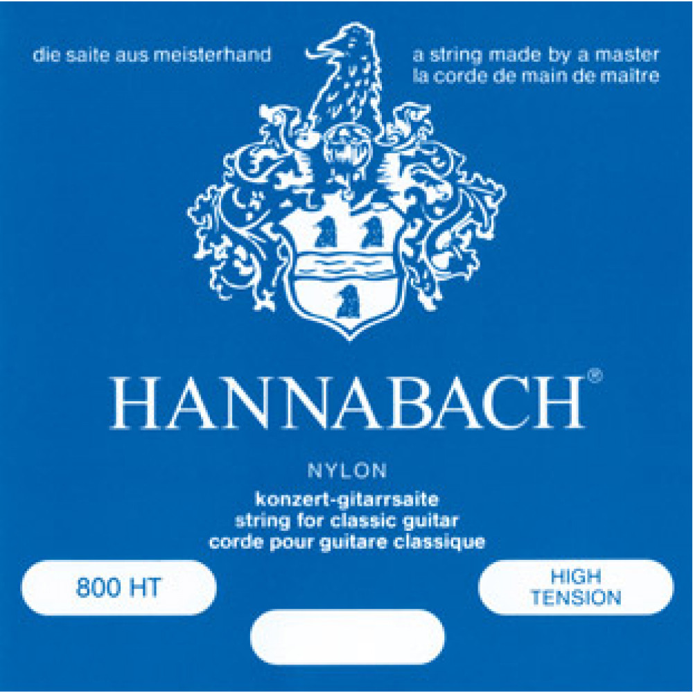 800HT Blue SILVER PLATED Комплект струн для классической гитары, нейлон/посеребренные Hannabach