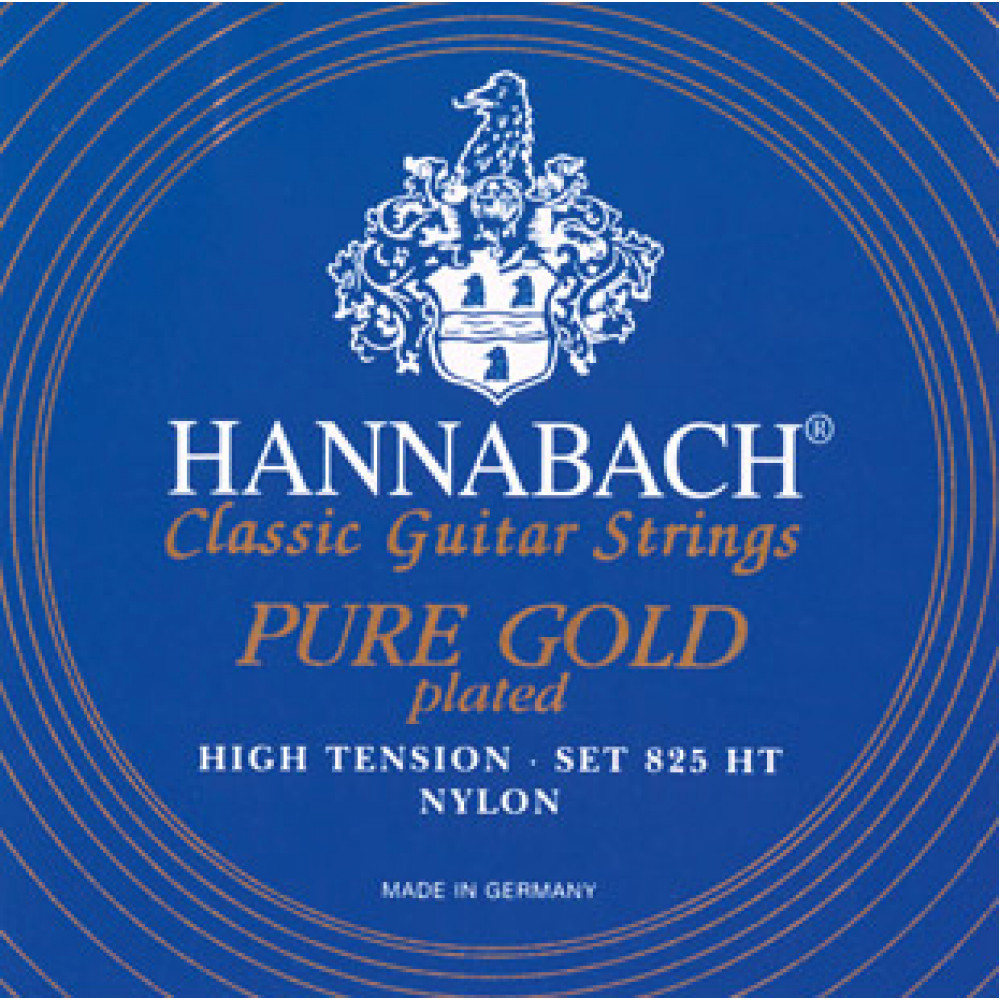825HT Blue PURE GOLD Комплект струн для классической гитары нейлон/позолоченные Hannabach