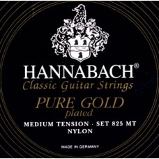 825MT Black PURE GOLD Комплект струн для классической гитары нейлон/позолоченные Hannabach