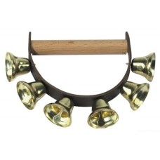 GEWA Bell Wreath 6 венок из 6 колокольчиков на ремне, деревянная ручка