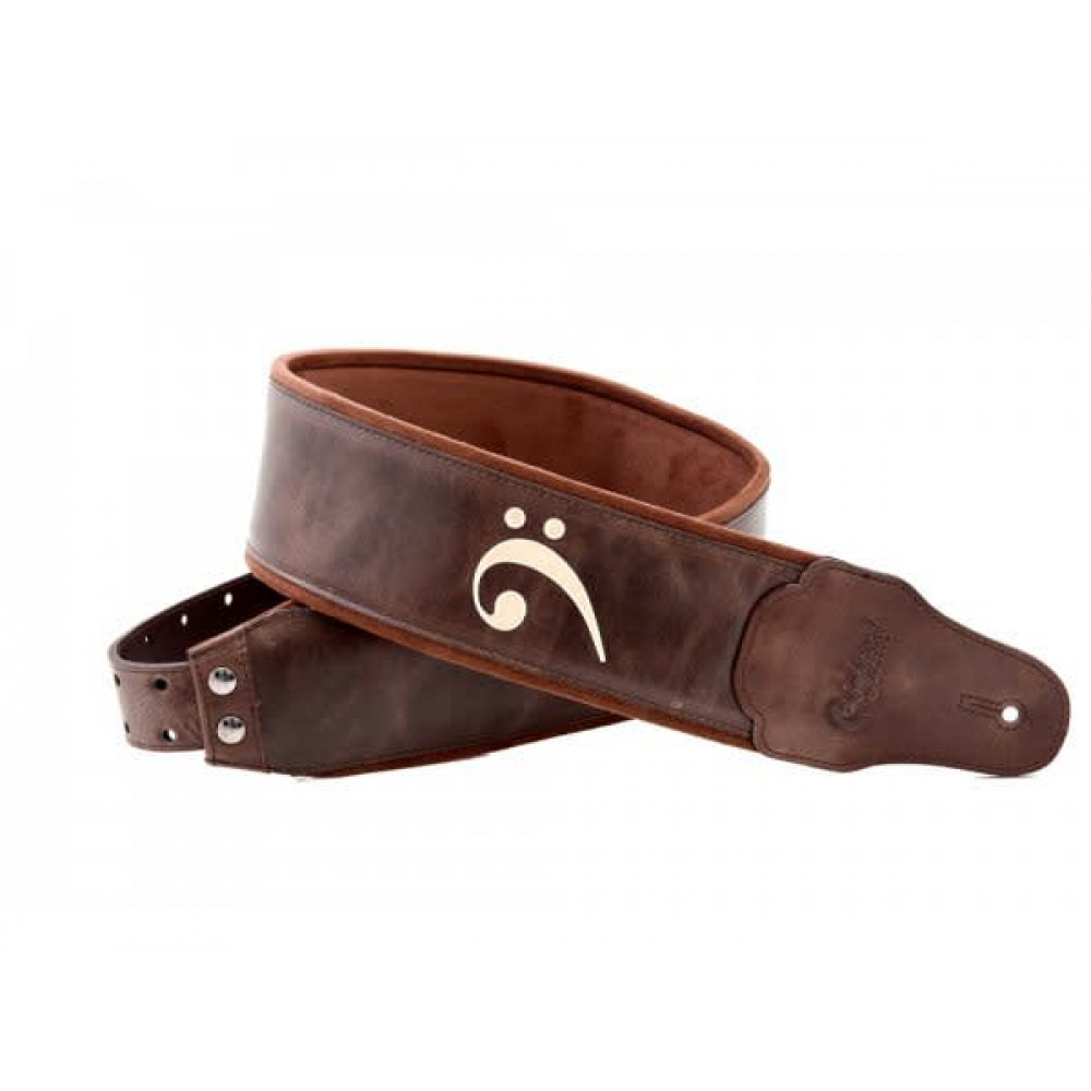 8401010050351 Lethercraft Fakey Brown Ремень для гитары, RightOn Straps