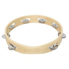 GEWA Tambourine Without Membrane 8" тамбурин без мембраны, деревянное кадло, металлические бубенцы