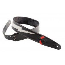 8419612000667 Mojo Bolt II Silver Glitter Ремень для гитары, текстиль/синтетика, RightOn Straps