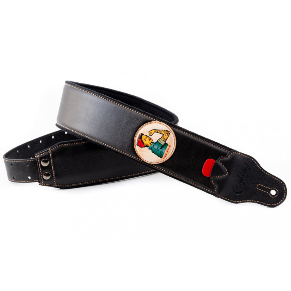 8419612002395 Groove Old School Pin-Up Ремень для гитары, текстиль/синтетика, RightOn Straps