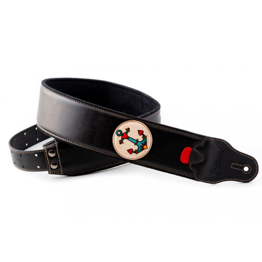 8419612002418 Groove Old School Anchor Ремень для гитары, текстиль/синтетика, RightOn Straps