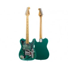 BULLFIGHTER D-133 TL Style With bag, Green Lotus Leaves Электрогитара, чехол в комплекте