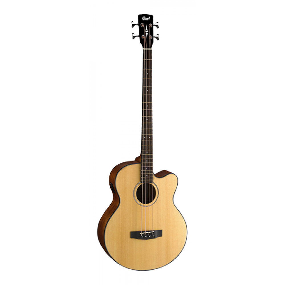 AB850F-NAT-BAG Acoustic Bass Series Электро-акустическая бас-гитара, с вырезом, цвет нат-й, Cort