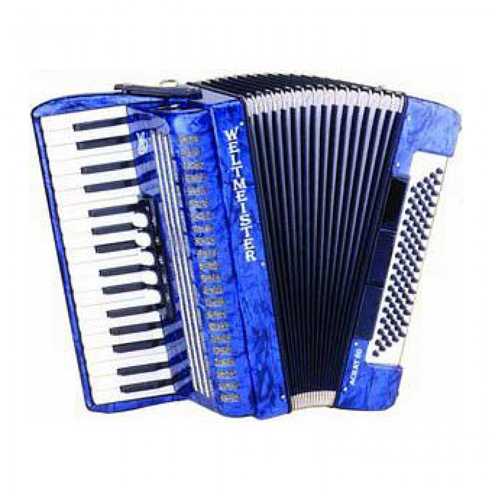 Achat-III-80/34-BL Achat 80 Аккордеон 34/80/III/5/3, синий, с ремнями и чехлом, Weltmeister
