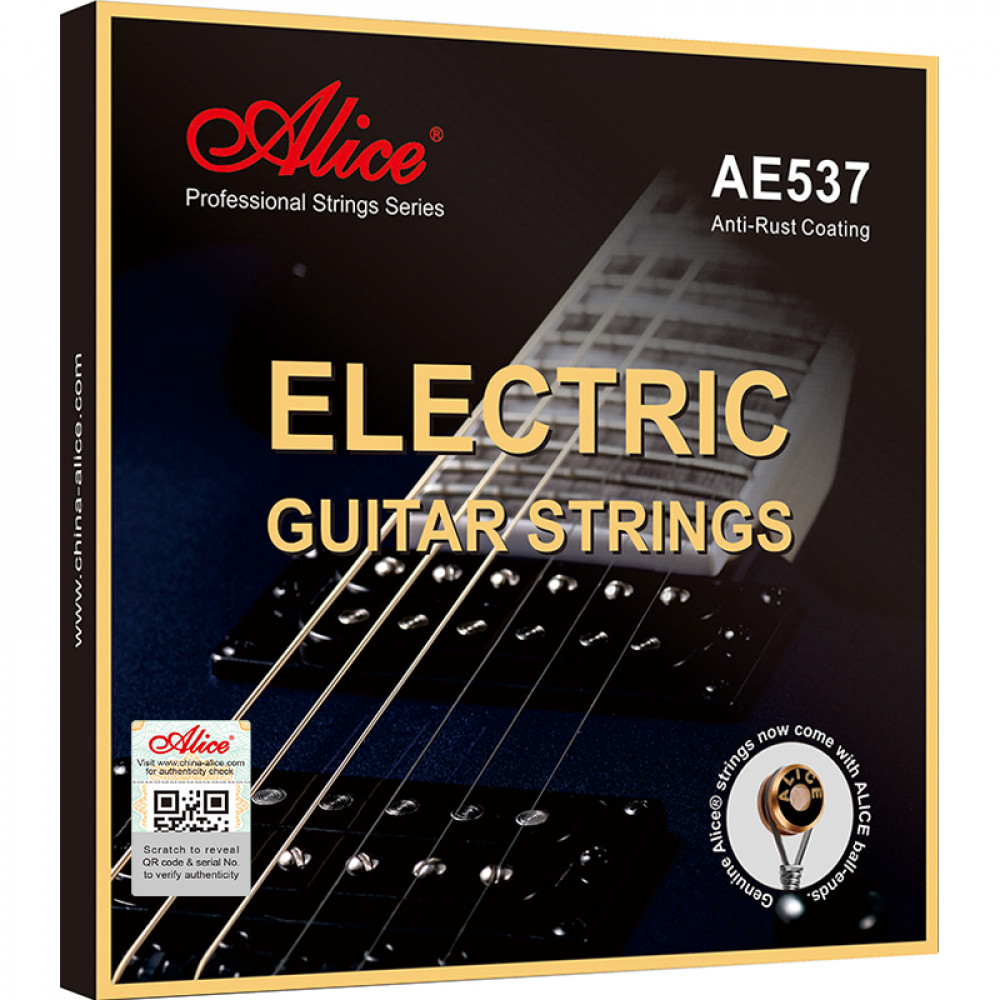 AE537-SL Комплект струн для электрогитары, сплав железа, Super Light, 9-42, Alice