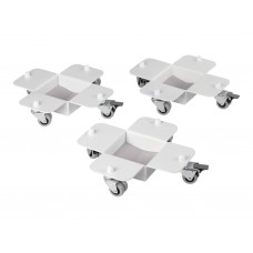 AGPST-2WH Комплект транспортировочных роликов для концертного рояля (3шт), белый, Aurora